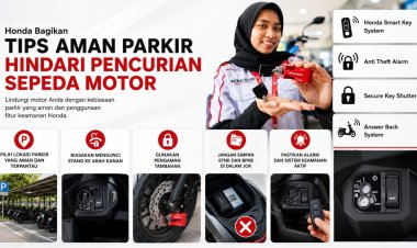 Honda Bagikan Tips Aman Parkir Hindari Pencurian Sepeda Motor