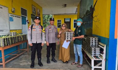 Polres Lingga Pastikan Makanan Bergizi Gratis Tersalurkan Tepat Sasaran kepada 1.510 Penerima Manfaat