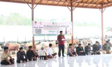 Polresta Barelang Hadiri Penyerahan Bantuan Hewan Kurban dan Sedekah Daging oleh Baznas Kota Batam
