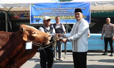 Polresta Barelang Gelar Sholat Idul Adha 1447 H dan Pemotongan 42 Hewan Qurban untuk Masyarakat