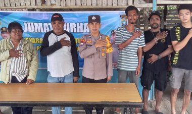 Jumat Curhat Kamtibmas, Polsek Batu Ampar Ajak Warga Kampung Seraya Jaga Kondusifitas Lingkungan