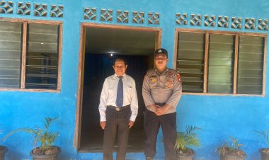 Hadirkan Rasa Aman, Polsek Singkep Barat Amankan Ibadah Mingguan GPDI Betung