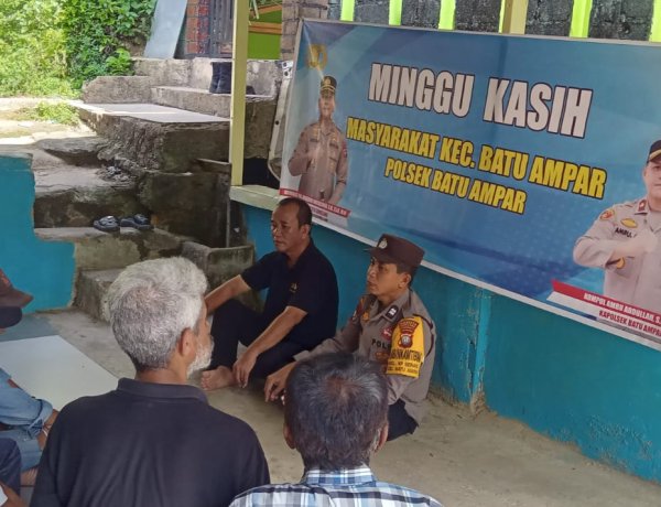 Minggu Kasih Kamtibmas, Polsek Batu Ampar Ajak Warga Tingkatkan Patroli Lingkungan
