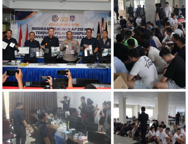 Imigrasi Tangkap 210 WNA Terduga Pelaku Penipuan Investasi Daring di Batam