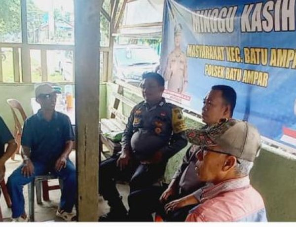 Minggu Kasih Polsek Batu Ampar, Warga Sei Tering Diajak Perkuat Sinergi Jaga Kamtibmas