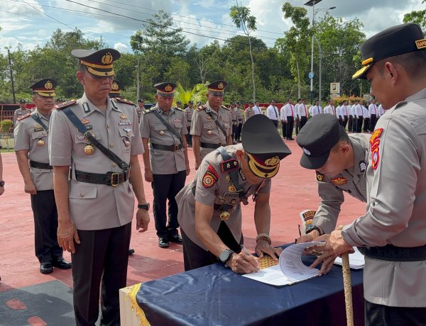 Polres Bintan Gelar Sertijab PJU, Sejumlah Jabatan Strategis Berganti