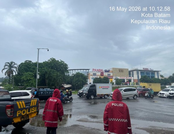 Sat Samapta Polresta Barelang Intensifkan Patroli Antisipasi Banjir dan Pohon Tumbang Usai Hujan Deras