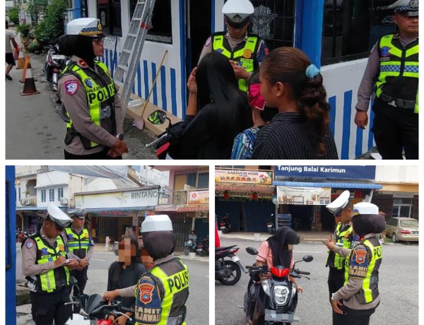 Satlantas Polres Karimun Tegas! Pengendara Tanpa Helm Diberi Teguran Tertulis, Keselamatan Jadi Prioritas Utama