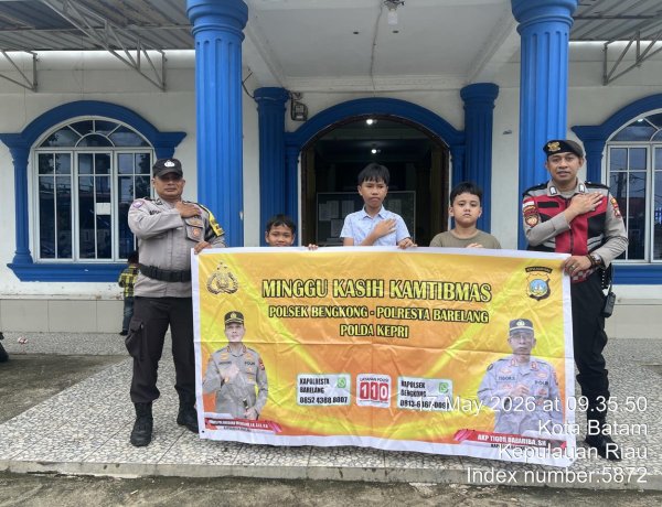 Polsek Bengkong Gelar Minggu Kasih Kamtibmas Bersama Jemaat Gereja HKI Bengkong Abadi