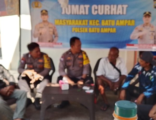 Jumat Curhat Kamtibmas Polsek Batu Ampar, Warga Sungai Jodoh Diajak Bersinergi Jaga Keamanan Lingkungan