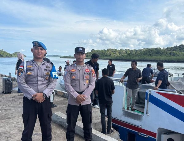 Pengamanan Libur Panjang, Aktivitas Keberangkatan Kapal di Sei Tenam Berjalan Lancar