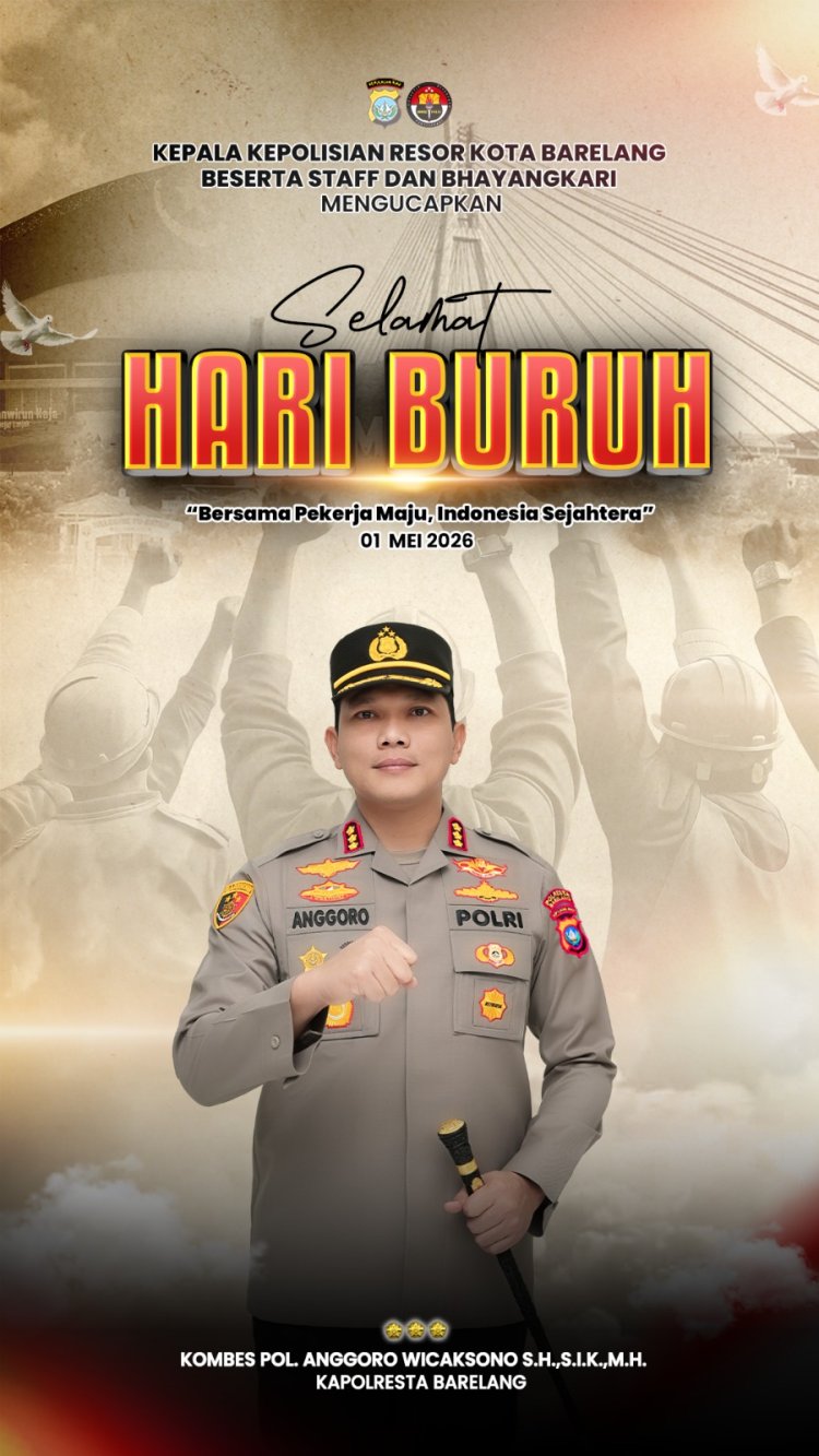 Kapolresta Barelang Ucapkan Selamat Hari Buruh Internasional 1 Mei 2026