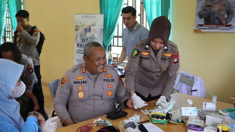 Polres Lingga Tunjukkan Kepedulian Lewat Pelayanan Humanis di Hari Buruh 2026