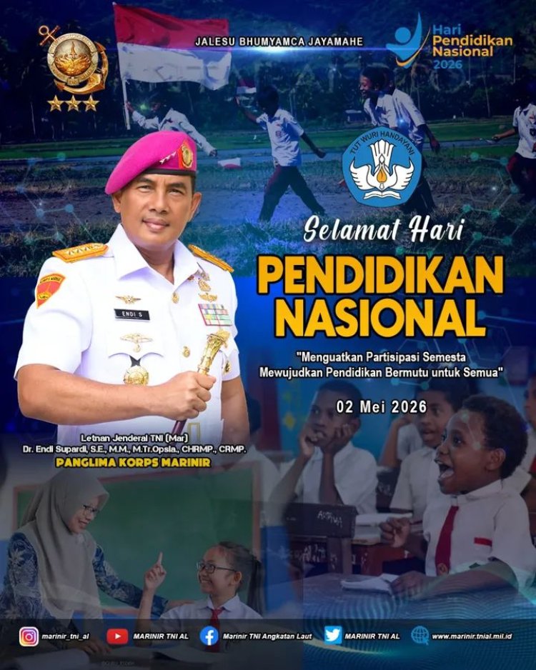 Panglima Korps Marinir Ucapkan Selamat Hari Pendidikan Nasional 2026