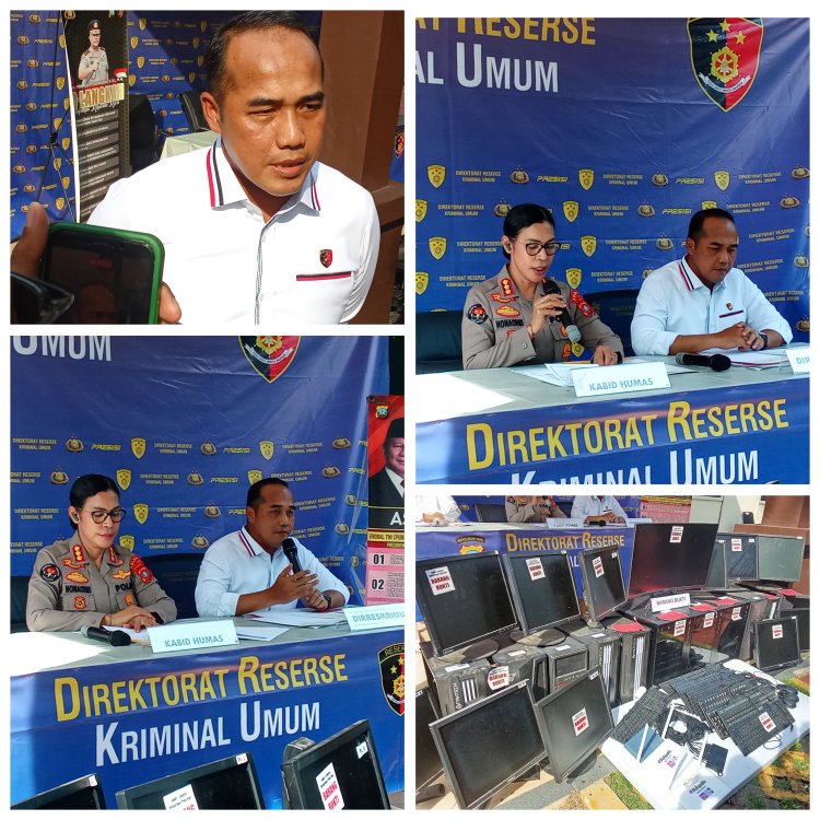 Ditreskrimum Polda Kepri Gelar Perkara Ungkap Kasus Judi Online di Batam