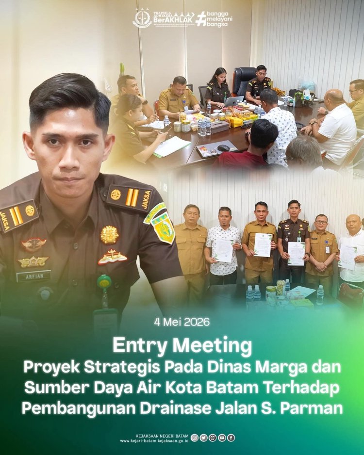 Kejari Batam Kawal Proyek Drainase Jalan S. Parman, Perkuat Sinergi dan Cegah Risiko Sejak Dini