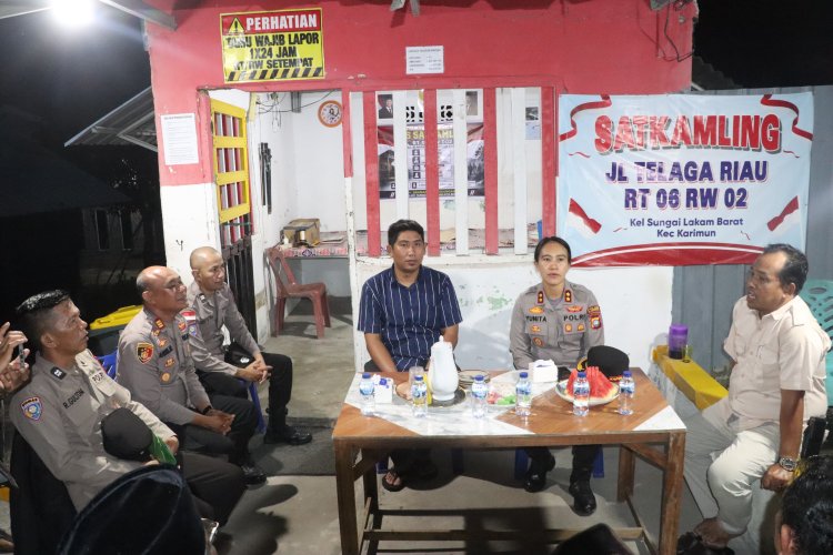 Kapolres Karimun Cek Pos Satkamling, Serapan Aspirasi dan Perkuat Kamtibmas