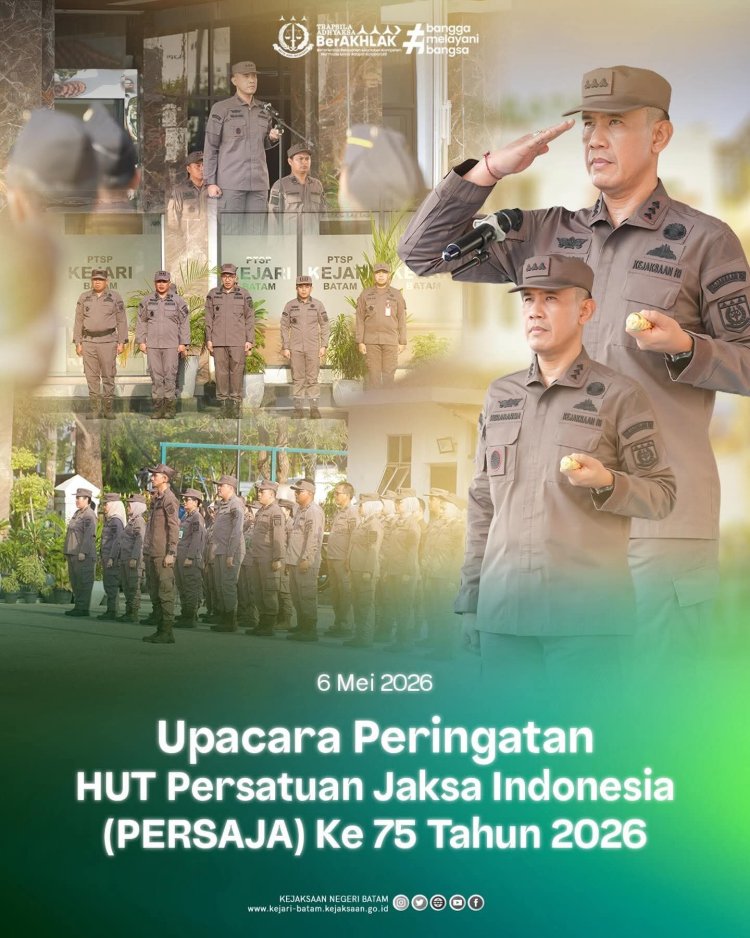 Kejari Batam Peringati HUT PERSAJA ke-75, Teguhkan Integritas dan Profesionalisme Jaksa