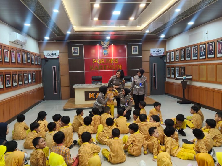 TK dan SD Avicena, Ikuti Program Polisi Sahabat Anak Satlantas Polres Karimun
