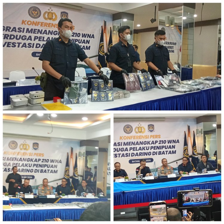 Imigrasi dan Polda Kepri Ungkap Dugaan Sindikat Penipuan Investasi Internasional di Batam, 210 WNA Diamankan