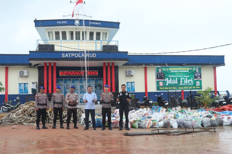Satpolairud Polres Karimun Gagalkan Pengiriman 9,5 Ton Timah Ilegal di Karimun, Dua Tersangka Diamankan