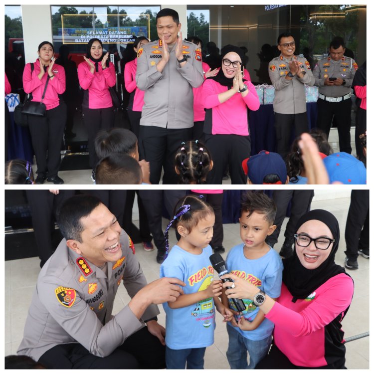 Kunjungan Edukatif TK Kemala Bhayangkari II Belakang Padang Disambut Hangat di Polresta Barelang