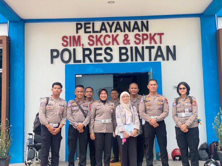 Korlantas Mabes Polri Tinjau Titik Trouble Spot dan Black Spot di Wilayah Polres Bintan