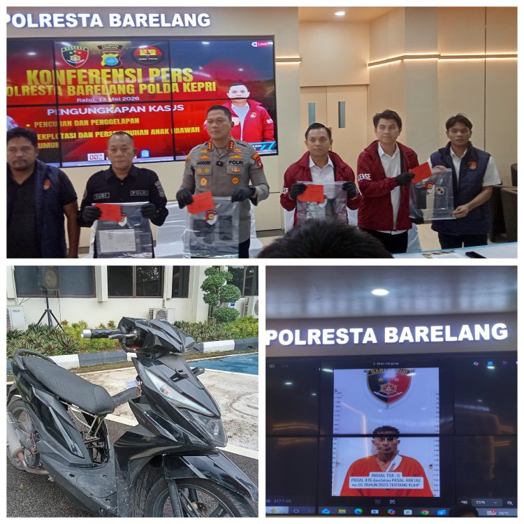 Polresta Barelang Ungkap Kasus Pencurian dan Penggelapan Motor Milik Penyandang Tunarungu, Tiga Pelaku Diamankan