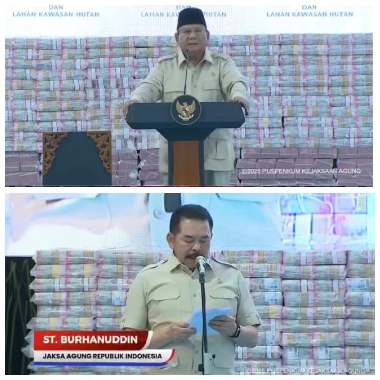 Presiden Prabowo Saksikan Penyerahan Rp10,2 Triliun Hasil Penertiban Kawasan Hutan oleh Satgas PKH