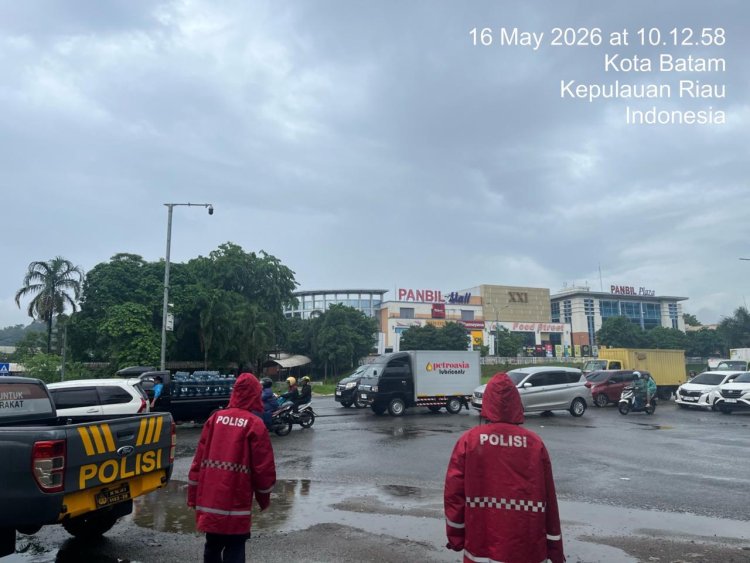 Sat Samapta Polresta Barelang Intensifkan Patroli Antisipasi Banjir dan Pohon Tumbang Usai Hujan Deras