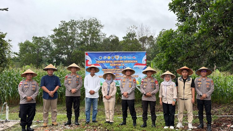 Sinergi Pusat dan Daerah, Polres Bintan Ikuti Panen Raya Jagung dan Peresmian Gudang Pangan Bersama Presiden Prabowo Secara Daring