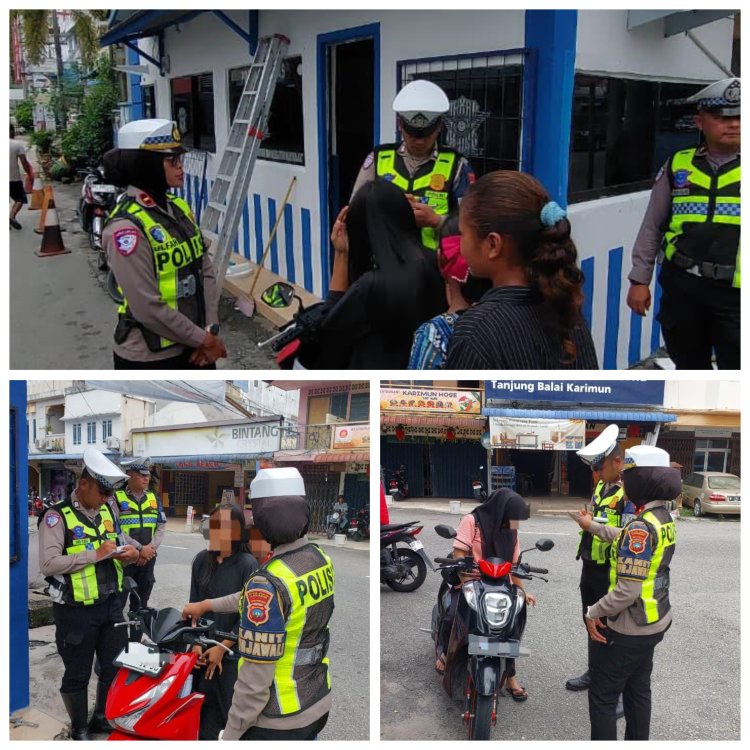 Satlantas Polres Karimun Tegas! Pengendara Tanpa Helm Diberi Teguran Tertulis, Keselamatan Jadi Prioritas Utama