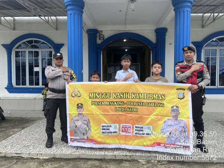 Polsek Bengkong Gelar Minggu Kasih Kamtibmas Bersama Jemaat Gereja HKI Bengkong Abadi