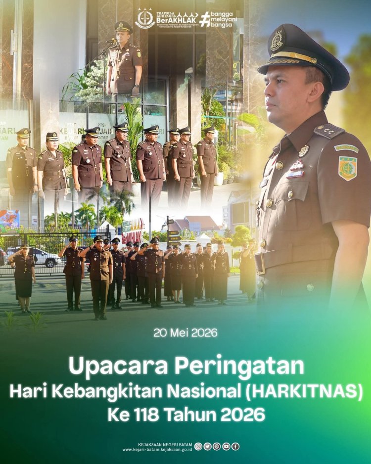 Kejari Batam Gelar Upacara Harkitnas ke-118, Teguhkan Semangat Nasionalisme dan Pengabdian