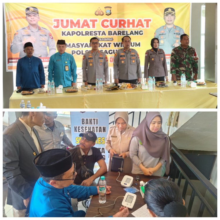 Polri untuk Masyarakat, Polresta Barelang Gelar Jumat Curhat dan Cek Kesehatan Gratis Bersama Warga Sagulung