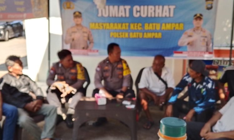 Jumat Curhat Kamtibmas Polsek Batu Ampar, Warga Sungai Jodoh Diajak Bersinergi Jaga Keamanan Lingkungan