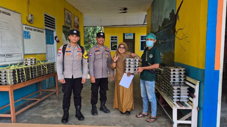 Polres Lingga Pastikan Makanan Bergizi Gratis Tersalurkan Tepat Sasaran kepada 1.510 Penerima Manfaat