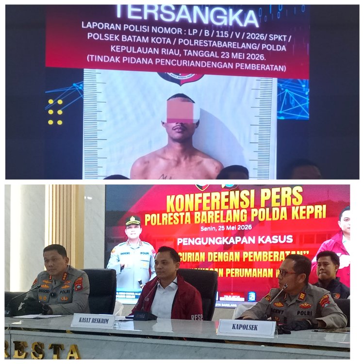 Polresta Barelang Ungkap Pencurian Dalam Mobil yang Viral di Medsos di Perumahan Mewah Batam Kota