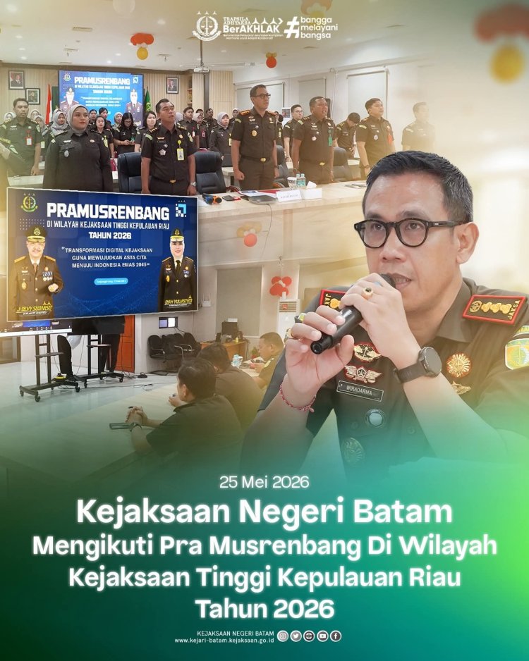 Kejari Batam Ikuti Pra Musrenbang Kejati Kepri 2026, Perkuat Perencanaan dan Tata Kelola Institusi