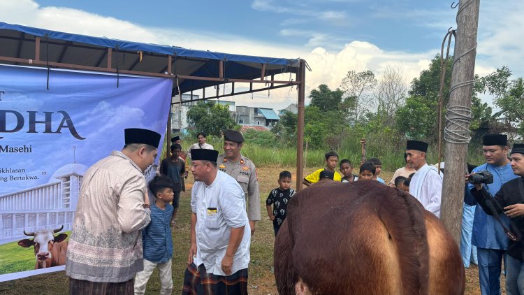 Bupati Bintan Hadiri Shalat Idul Adha di Masjid Jami'al Hidayah, Polres Bintan Pastikan Kegiatan Aman dan Kondusif