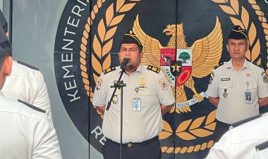Teguhkan Komitmen Pelayanan Prima, Kasubsi Bimbingan Kegiatan Pimpin Apel Pagi Rutan Batam