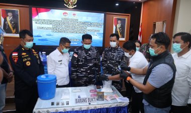 Dankodaeral IV Apresiasi Prajurit Lanal TBK Gagalkan Penyelundupan Narkoba dari Malaysia, Selamatkan 12 Ribu Generasi Bangsa
