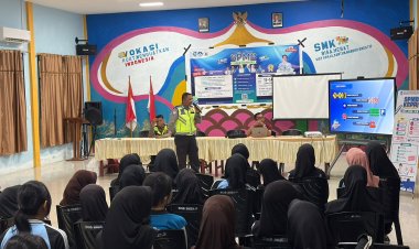 Melalui Police Goes To School, Satlantas Polres Lingga Ajak Pelajar Jadi Pelopor Keselamatan