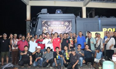 HUT Bhayangkara ke-80 Jadi Ajang Mempererat Silaturahmi Lewat Turnamen Domino di Polres Lingga