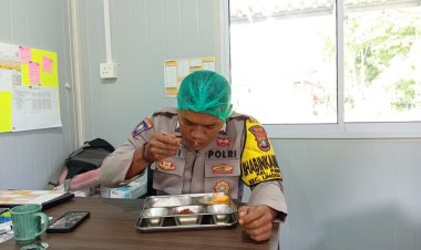 Tim Food Safety Polres Lingga Pastikan Menu MBG Layak Konsumsi