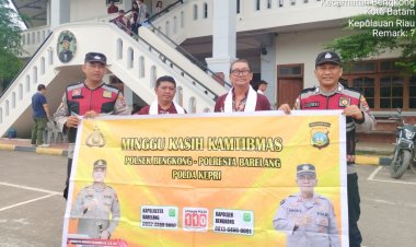 POLSEK BENGKONG PERERAT KEMITRAAN DENGAN JEMAAT MELALUI PROGRAM MINGGU KASIH KAMTIBMAS DI GEREJA SANTO DAMEAN