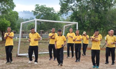 Polres Lingga Ikuti Pembukaan Pekan Olahraga Polri (Kapolri Cup) HUT Bhayangkara ke-80 Secara Virtual