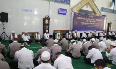 SAMBUT HARI BHAYANGKARA KE-80, POLDA KEPRI GELAR ISTIGHOSAH DAN DOA BERSAMA