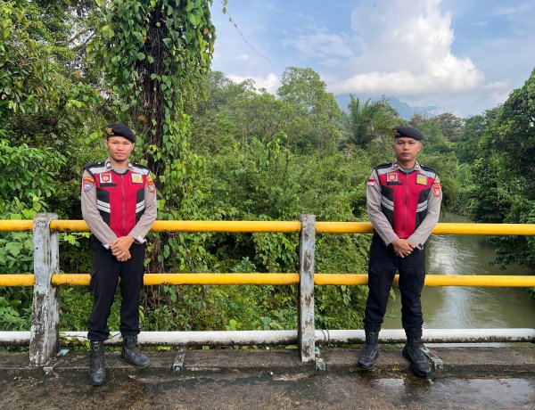 Polri Hadir untuk Masyarakat, Polsek Daik Lingga Pantau Wilayah Berpotensi Bencana