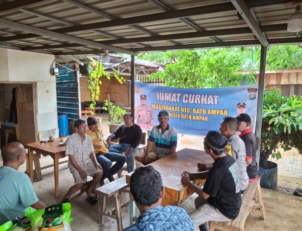 Melalui Jumat Curhat, Polsek Batu Ampar Tampung Aspirasi dan Keluhan Warga Batu Merah